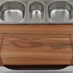 Cuttworxs Eiken Houten Snijplank Large Met Sap Geul En Geïntegreerde Opvangbak