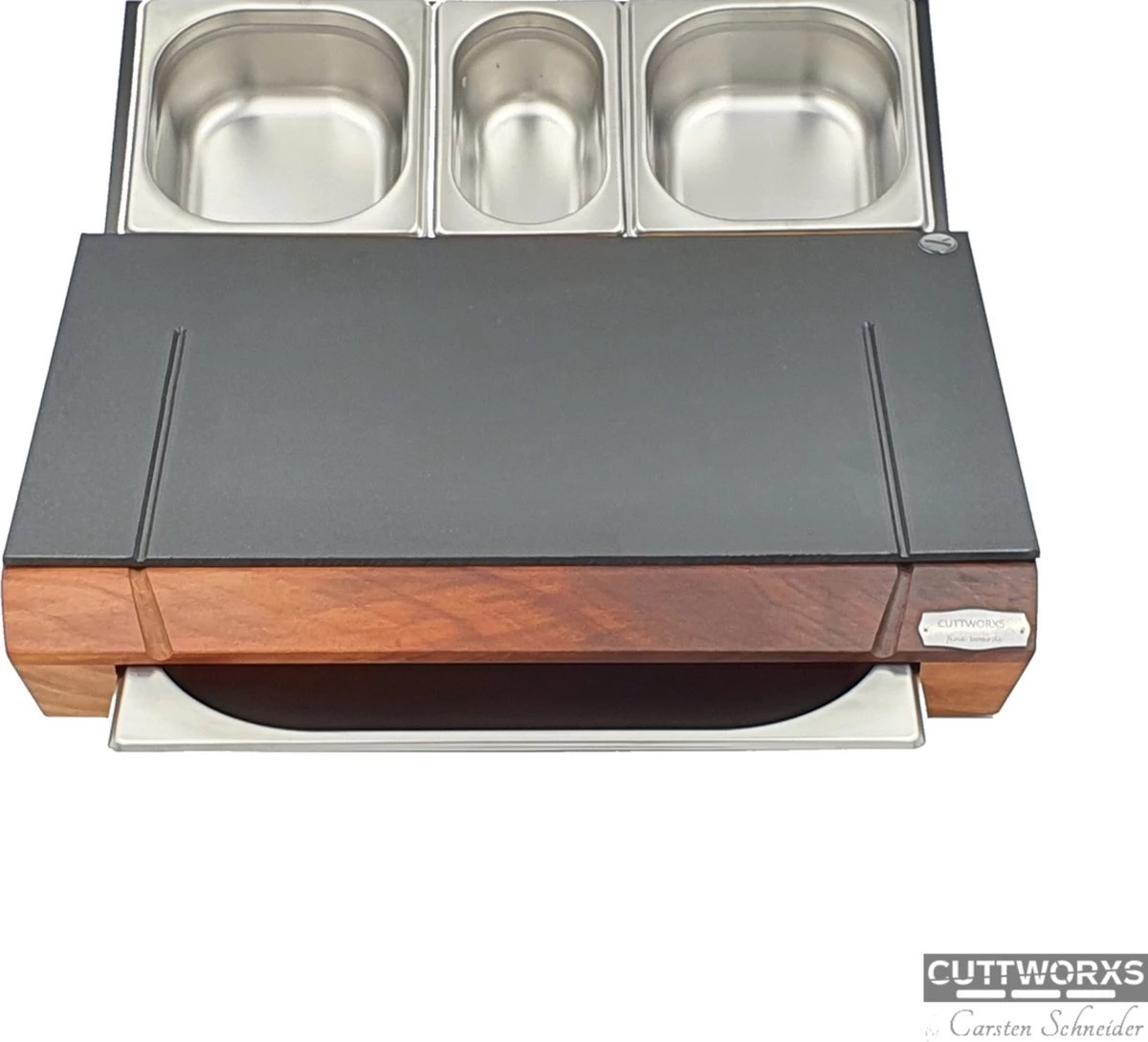 Cuttworxs Notenhouten Snijplank Large Met Sap Geul En Geïntegreerde Opvangbak 2 Cuttworxs Notenhouten Snijplank Large Met Sap Geul En Geïntegreerde Opvangbak - Afbeelding 2