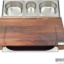 Cuttworxs Notenhouten Snijplank Large Met Sap Geul En Geïntegreerde Opvangbak