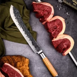 Forged Churrasco Olive Spies V-vorm -Grill Gear Pro Verkoop forged churrasco olive spies v vorm 4