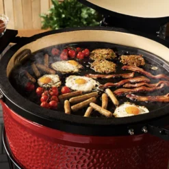 Kamado Joe Halfrond Gietijzeren Grillplaat -Grill Gear Pro Verkoop kamado joe halfrond gietijzeren grillplaat 2