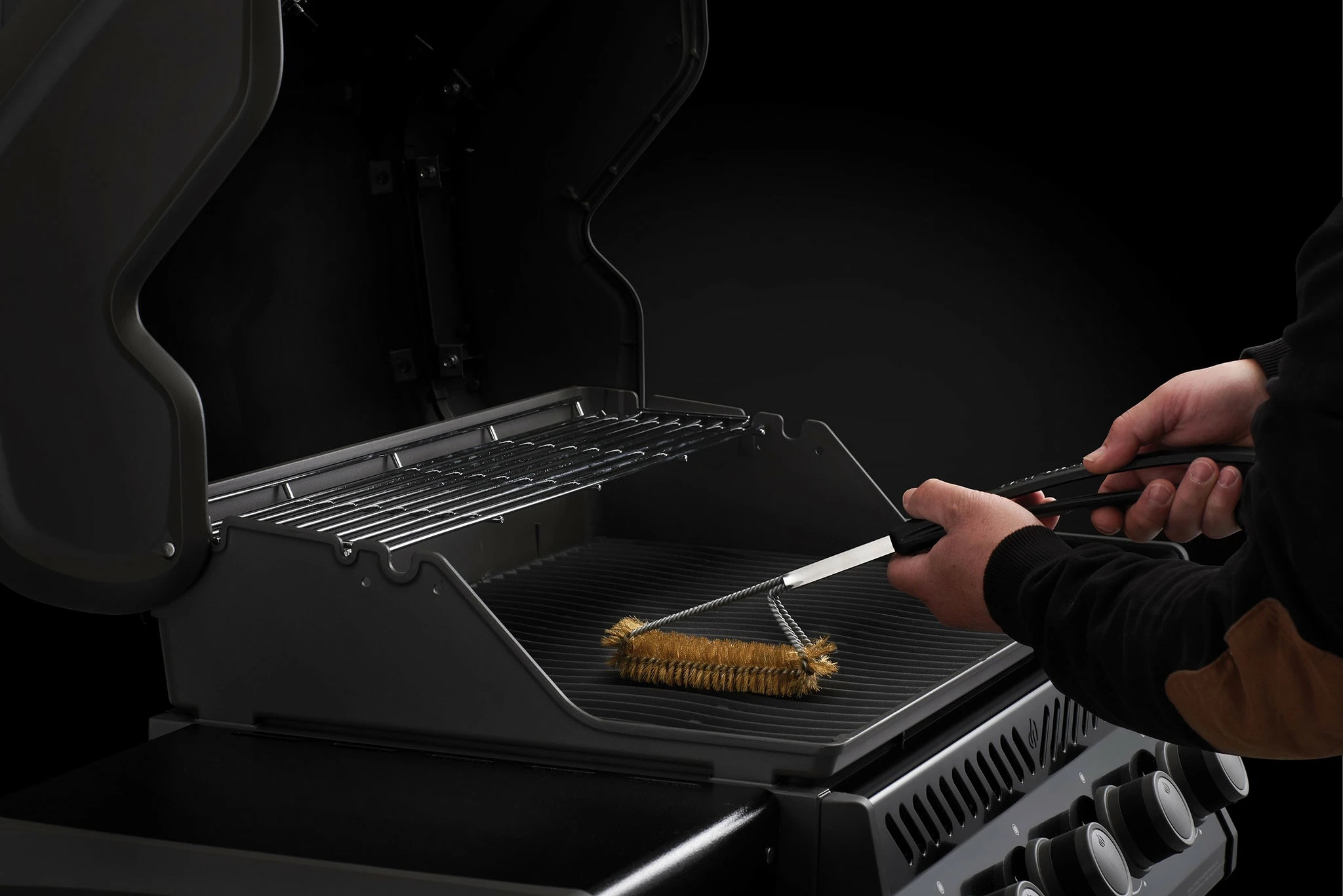 Napoleon Messing Grillborstel 3x Parallel 2 Napoleon Messing Grillborstel 3x Parallel - Afbeelding 2