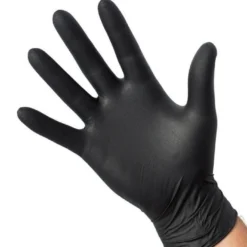 Nitrile Handschoen Poedervrij Zwart 100st