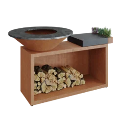 Ofyr Island Corten 85-100 Teakhout En Donker Grijs Keamiek 6 Ofyr Island Corten 85-100 Teakhout En Donker Grijs Keamiek -Grill Gear Pro Verkoop ofyr island corten 85 100 teakhout en donker grijs 2