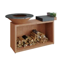 Ofyr Island Corten 85-100 Teakhout En Donker Grijs Keamiek 7 Ofyr Island Corten 85-100 Teakhout En Donker Grijs Keamiek -Grill Gear Pro Verkoop ofyr island corten 85 100 teakhout en donker grijs 3