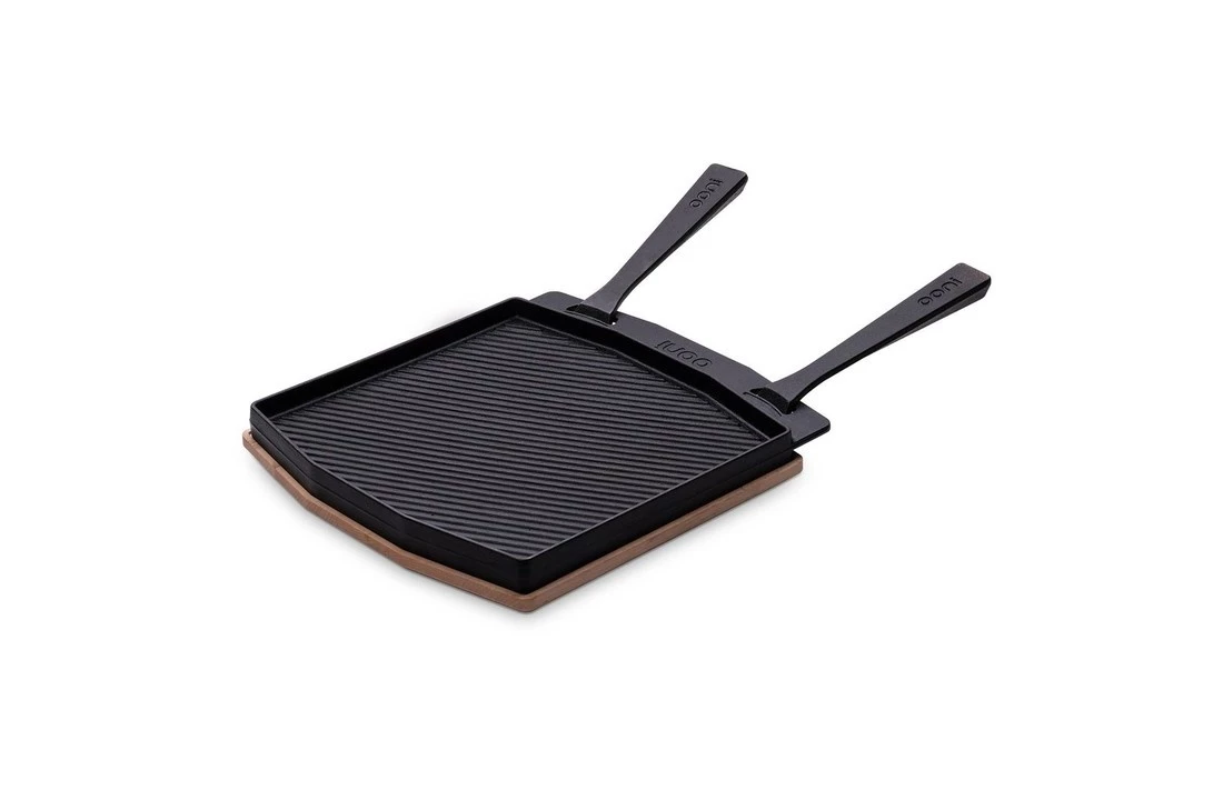 Ooni Dubbelzijdige Grizzlerplaat Met Afneembare Greep En Houten Bord 2 Ooni Dubbelzijdige Grizzlerplaat Met Afneembare Greep En Houten Bord - Afbeelding 2