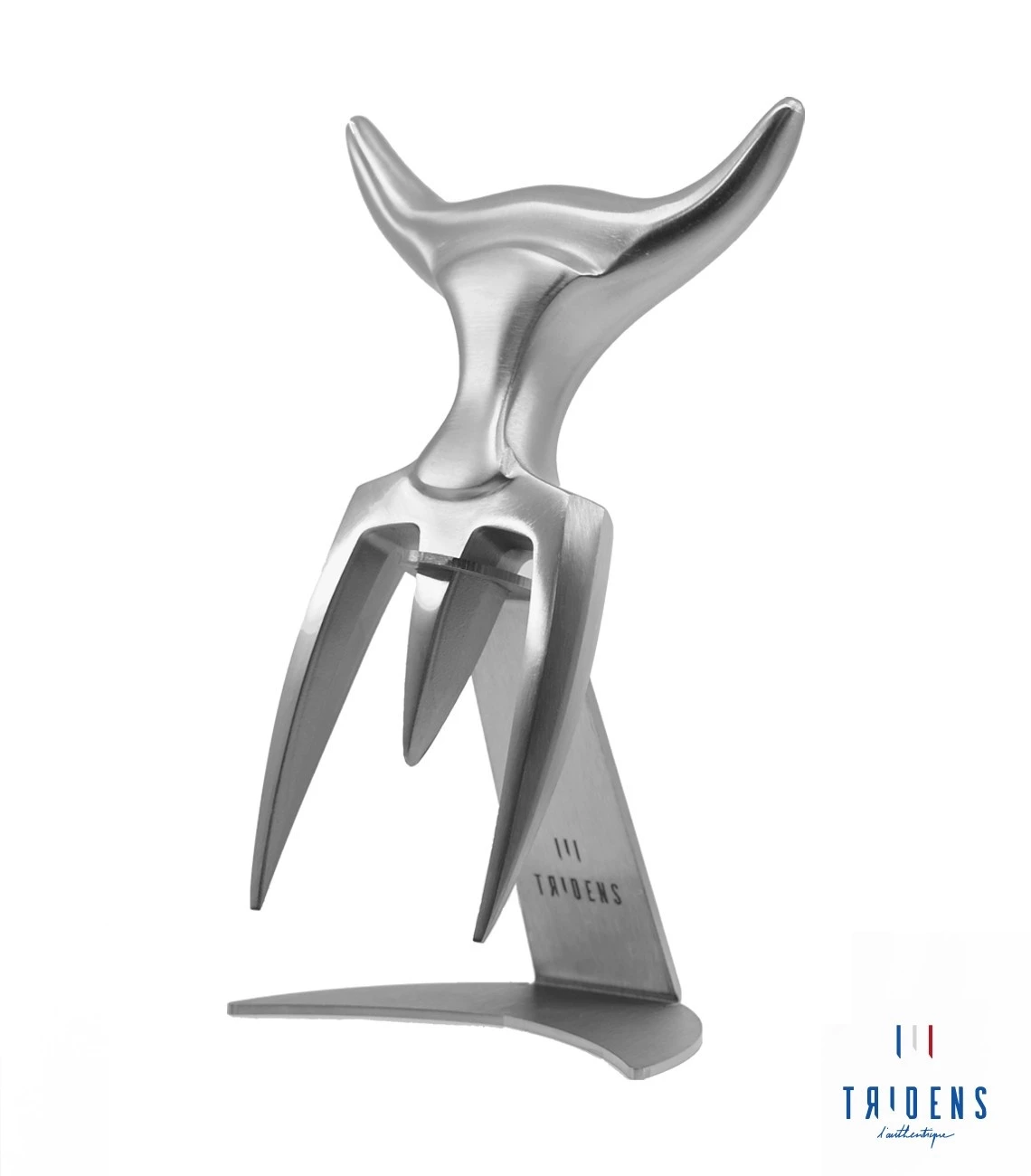 Tridens Brushed Fork In Stainless Steel Holder 1 Tridens Brushed Fork In Stainless Steel Holder